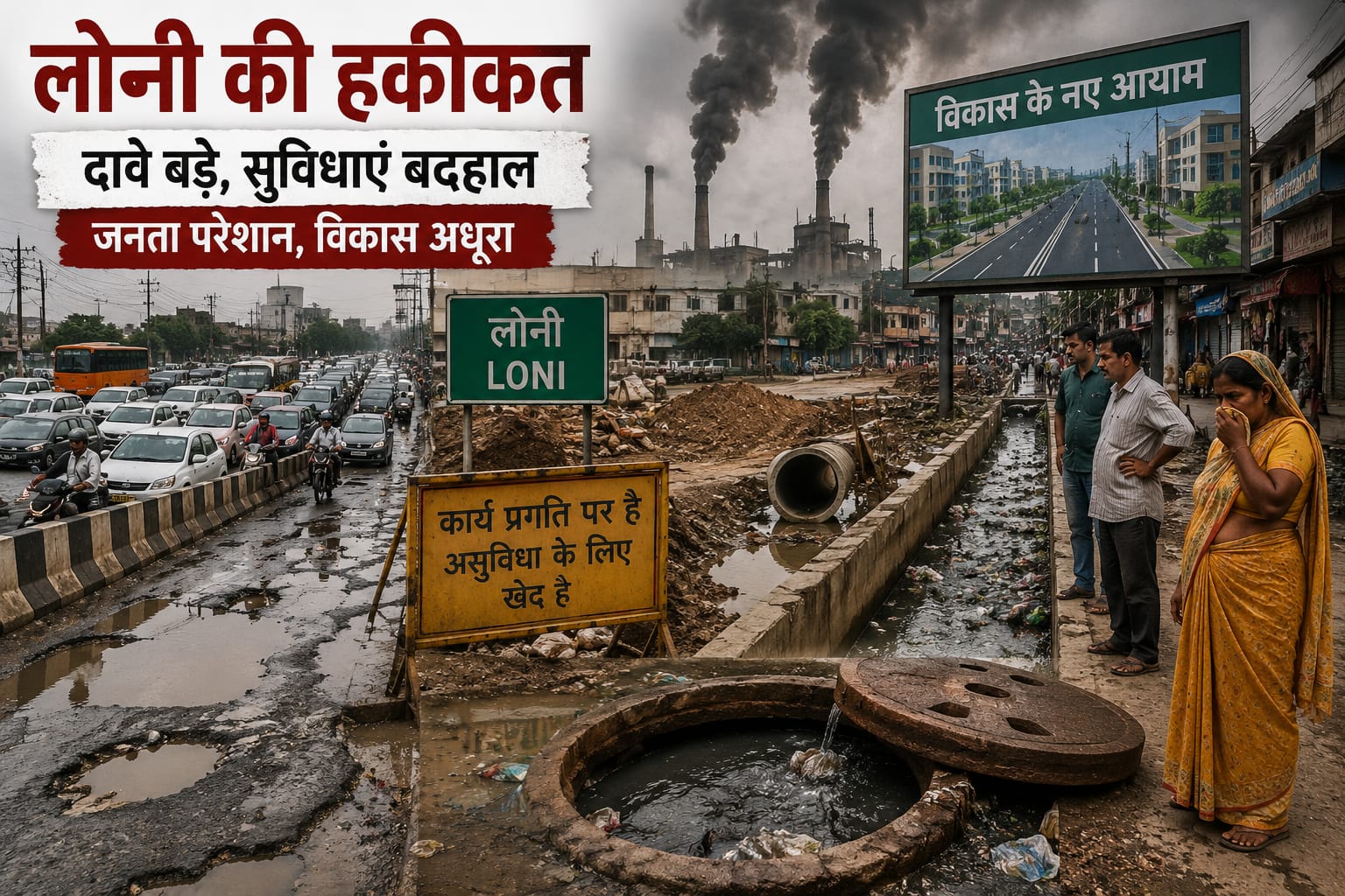 लोनी में प्रशासनिक सक्रियता के दावों पर सवाल, जनसमस्याओं ने खोली व्यवस्था की पोल, लोगों की मुश्किलें गहराई