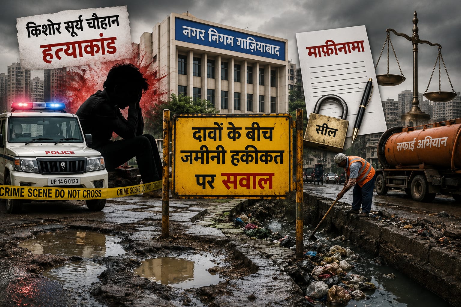 सिस्टम की सुस्ती या दिखावटी सख्ती? गाजियाबाद में कानून-व्यवस्था से विकास तक, हर मोर्चे पर सवाल ही सवाल