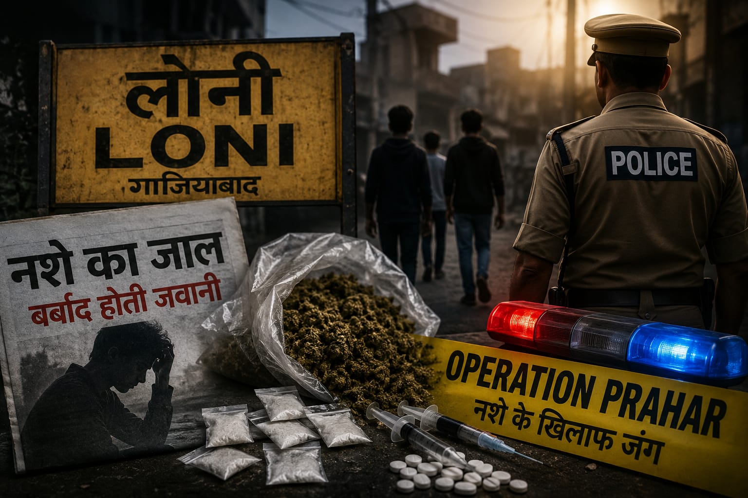 लोनी की सड़कों से कॉलोनियों तक नशे का साया, पुलिस की कार्रवाई के बावजूद क्यों नहीं थम रहा जहर?