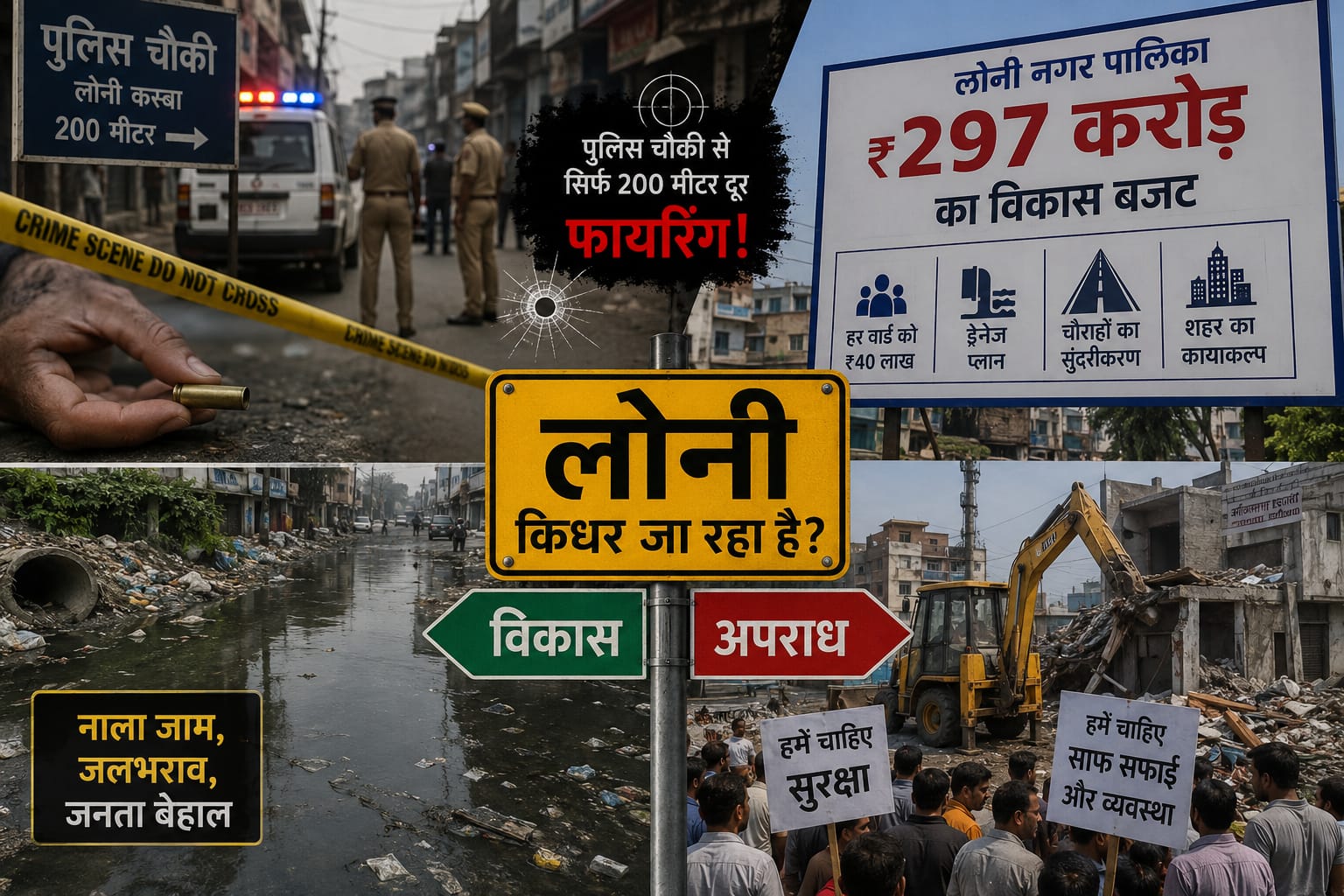 EXCLUSIVE: विकास की चमक के पीछे अपराध, अव्यवस्था और जनता की बेचैनी, क्यों नहीं बदल रही लोनी की तस्वीर? देखिए खास रिपोर्ट