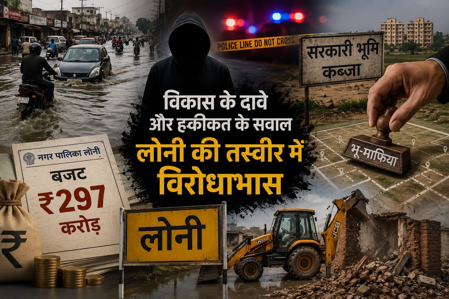 कहीं करोड़ों के विकास के दावे, कहीं अपराध, जलभराव और अवैध कब्जों की चिंता, आखिर कब बदलेगी लोनी की तस्वीर?