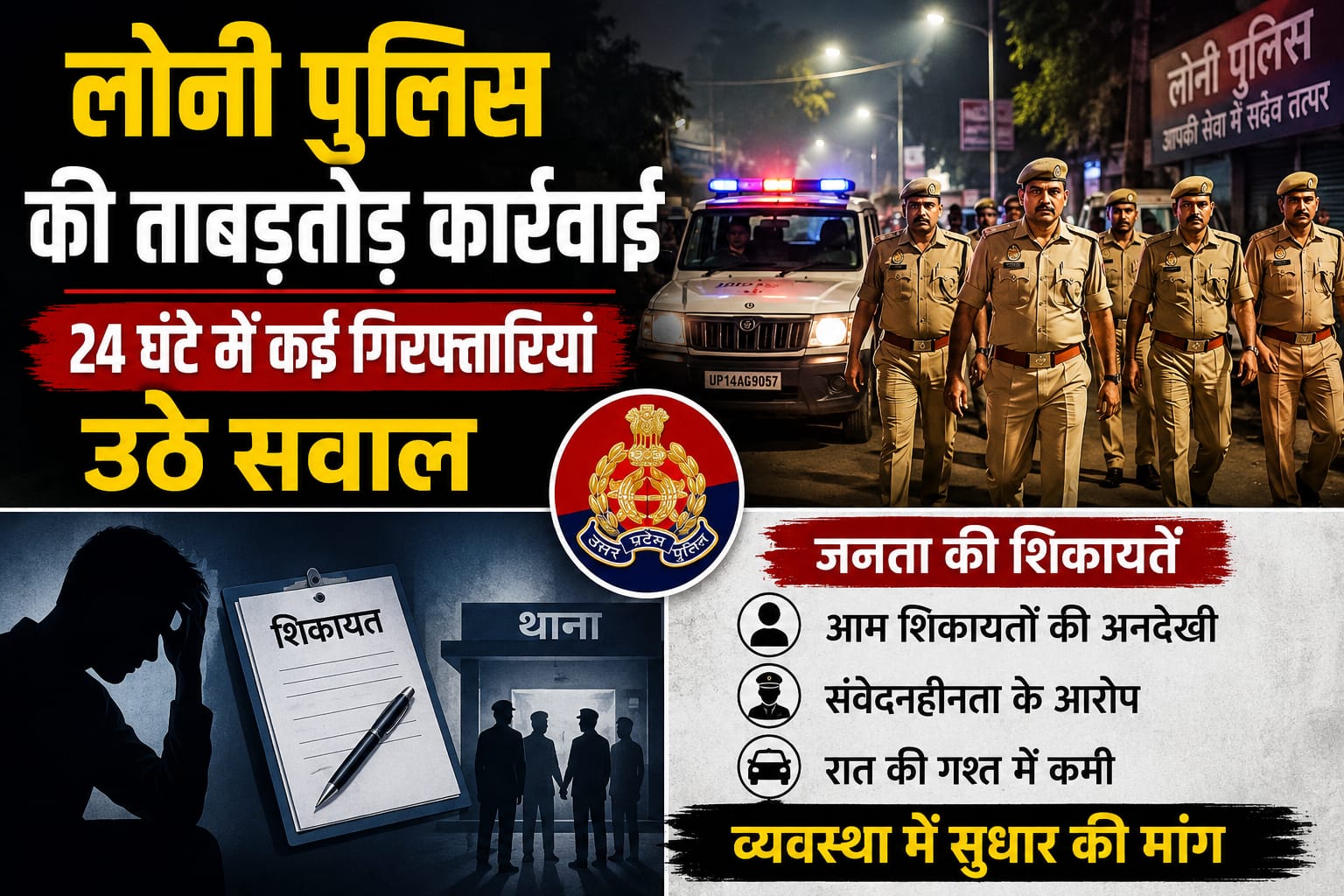 लोनी पुलिस की बड़ी कार्रवाई के बीच जनता की नाराजगी, आखिर कहां है कमी? जानिए पूरा अपडेट