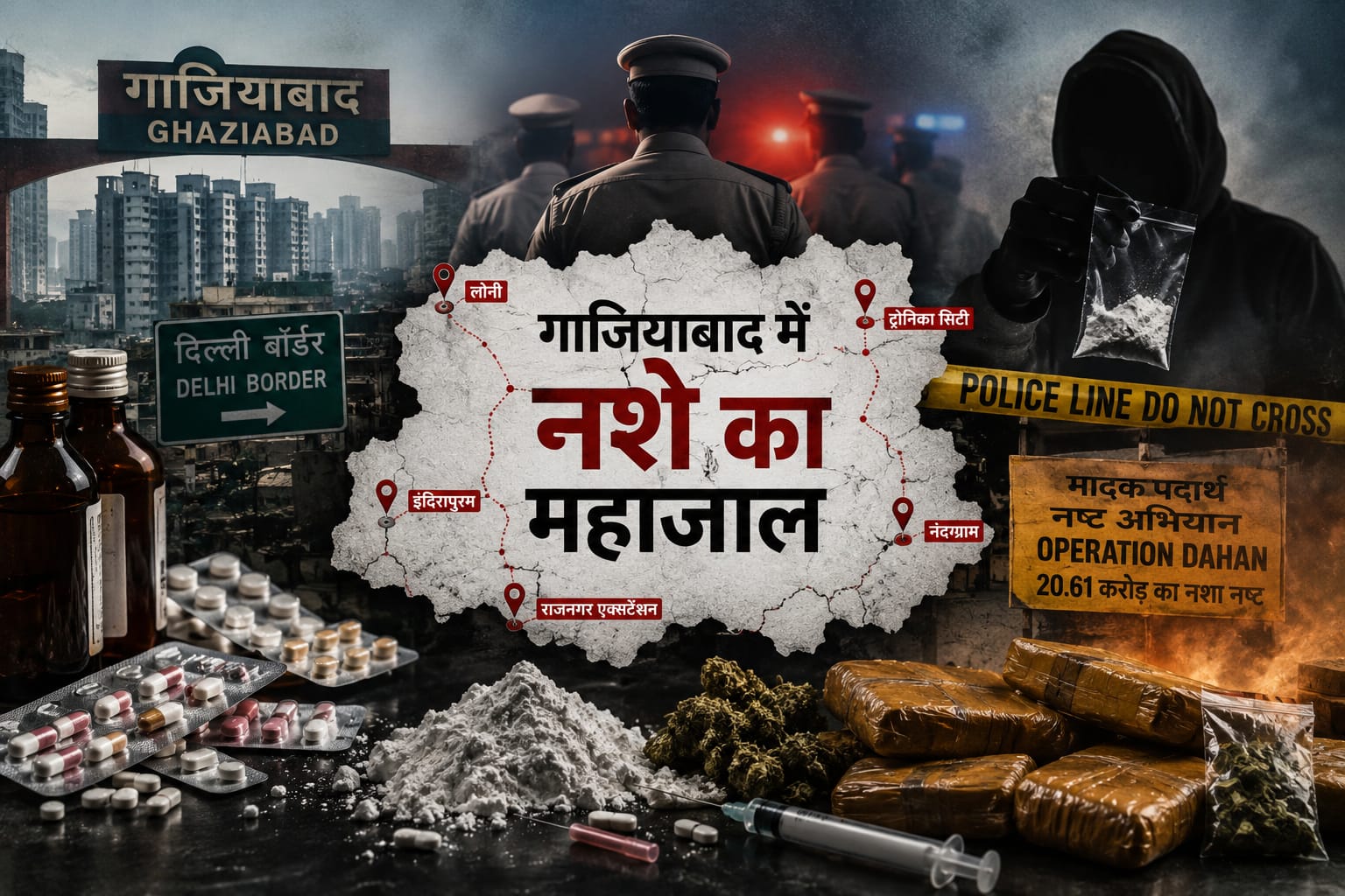 गाजियाबाद में करोड़ों की ड्रग्स रिकवरी के बाद उठे सवाल, आखिर किसके संरक्षण में फल-फूल रहा है सिंडिकेट?